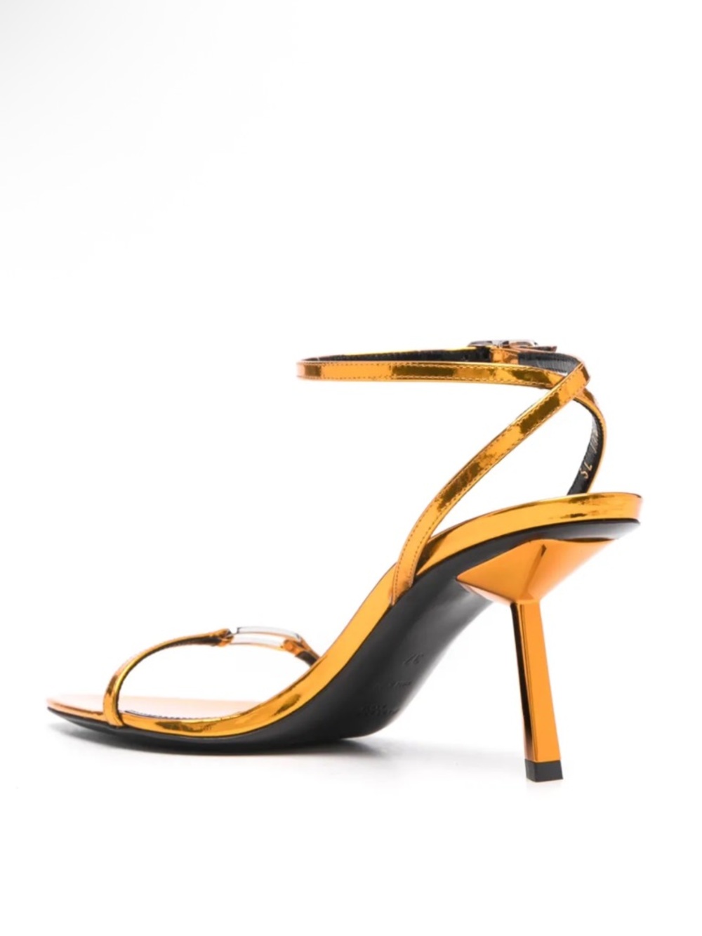 Saint Laurent Metal Tangerine 75mm Kitty sandals - Picture 3 of 10